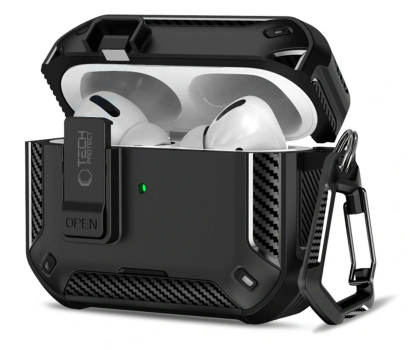 Pozostałe TECH-PROTECT Carbonox Do Apple Airpods Pro 3 Black 5906302333172